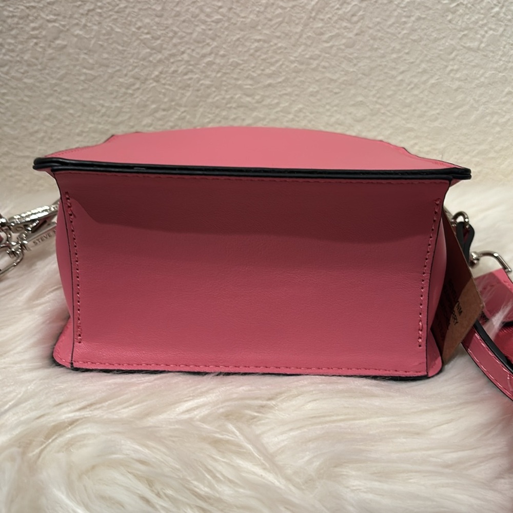 Steve Madden Bevelyn Mini Raspberry Satchel - Picture 6 of 15